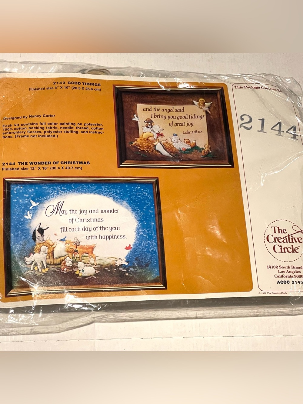 Creative Circle Embroidery Kit 2144 The Wonder‎ of Christmas Unused Craft